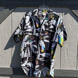 Barefoot Paradise Colorful Patterned Men's button up shirt